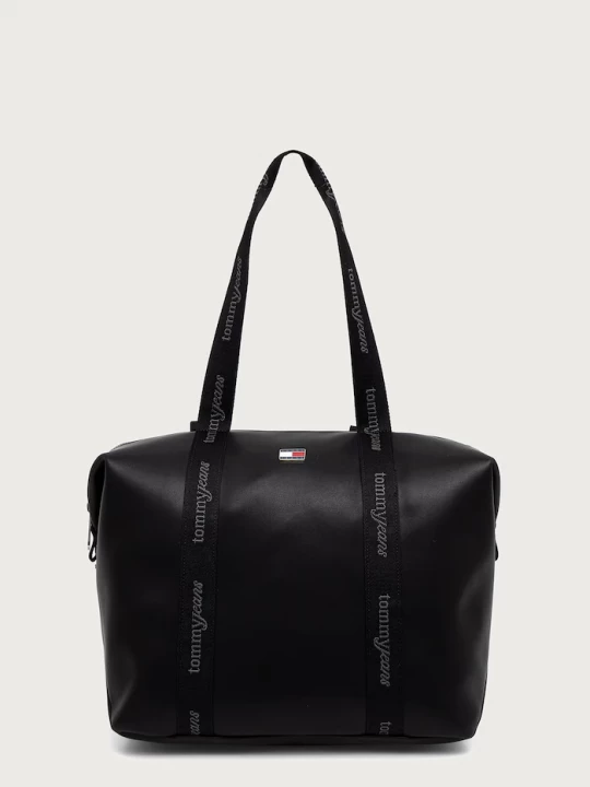Obrázek produktu Tommy Jeans nákupní taška dámská z imitace kůže černá