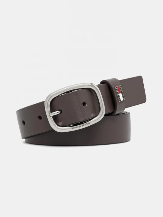 Obrázek produktu Tommy Jeans pásek dámský kožený hnědá