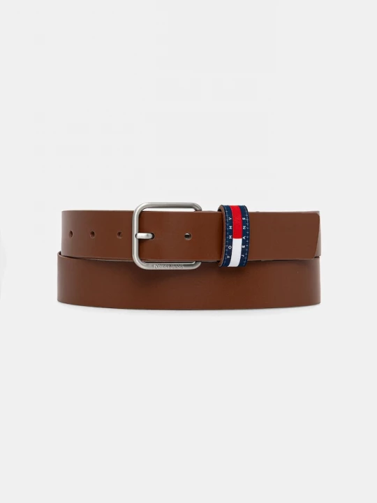 Obrázek produktu Tommy Jeans pásek pánský kožený hnědá