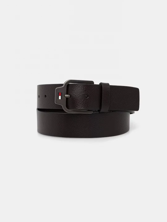 Obrázek produktu Tommy Jeans pásek pánský kožený hnědá