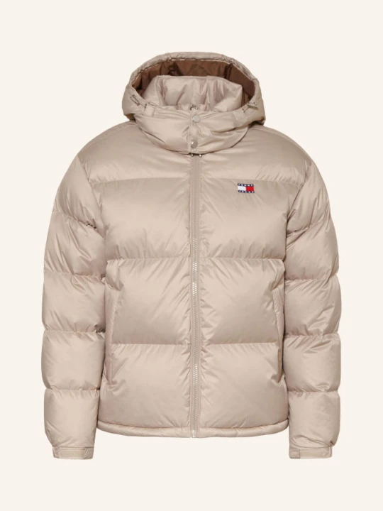 Obrázek produktu Tommy Jeans Péřová Bunda Alaska S Odnímatelnou Kapucí světle šedá