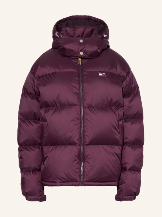 Obrázek produktu Tommy Jeans Péřová Bunda Alaska S Odnímatelnou Kapucí tmavě červená