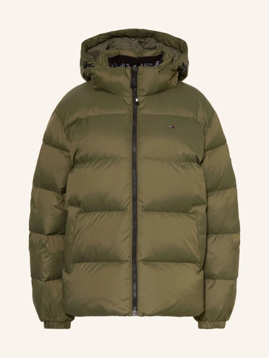 Obrázek produktu Tommy Jeans Péřová Bunda S Odnímatelnou Kapucí olivová