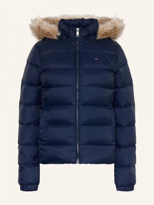 Obrázek produktu Tommy Jeans Péřová Bunda S Odnímatelnou Umělou Kožešinou tmavě modrá / světle hnědá
