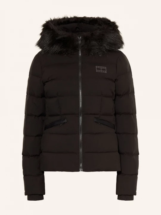 Obrázek produktu Tommy Jeans Péřová Bunda S Odnímatelným Límcem Z Umělé Kožešiny černá