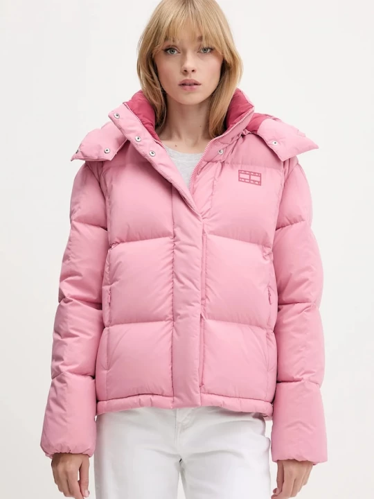 Obrázek produktu Tommy Jeans Péřová bunda Tommy Jeans růžová