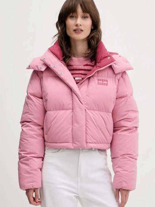 Obrázek produktu Tommy Jeans Péřová bunda Tommy Jeans růžová
