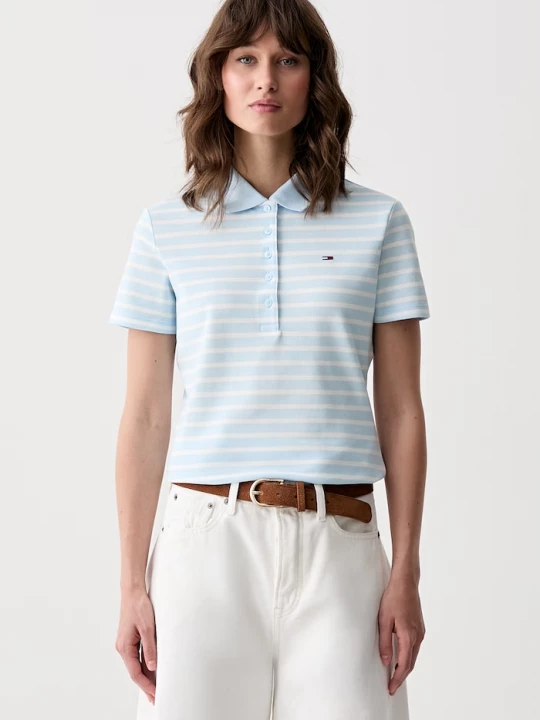 Obrázek produktu Tommy Jeans polo dámské bavlněné modrá