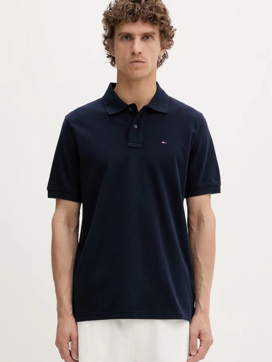 Obrázek produktu Tommy Jeans polo pánské bavlněné námořnická modř