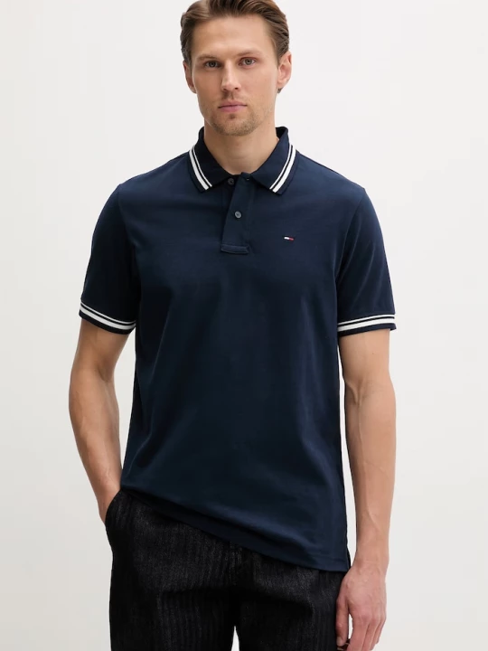 Obrázek produktu Tommy Jeans polo pánské bavlněné námořnická modř