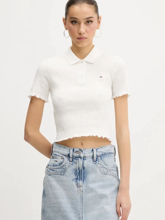 Obrázek produktu Tommy Jeans Polo tričko Tommy Jeans bílá