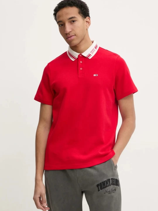 Obrázek produktu Tommy Jeans Polo tričko Tommy Jeans červená