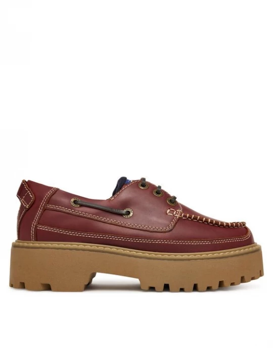 Obrázek produktu Tommy Jeans Polobotky Archive '01 Boat Shoe Leather EN0EN03003 Bordó