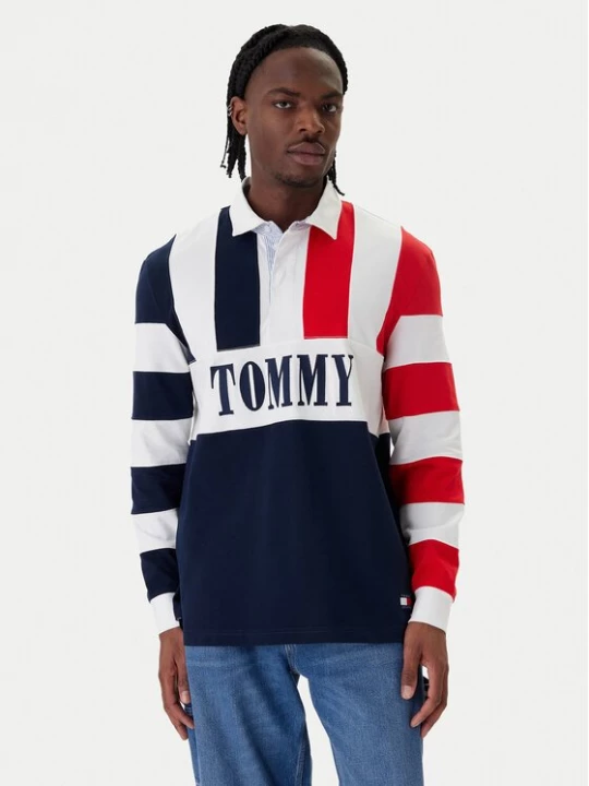 Obrázek produktu Tommy Jeans Polokošile Archive Rugby DM0DM23054 Tmavomodrá Relaxed Fit
