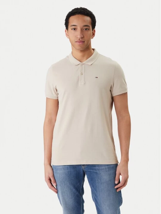 Obrázek produktu Tommy Jeans Polokošile DM0DM20676 Béžová Slim Fit