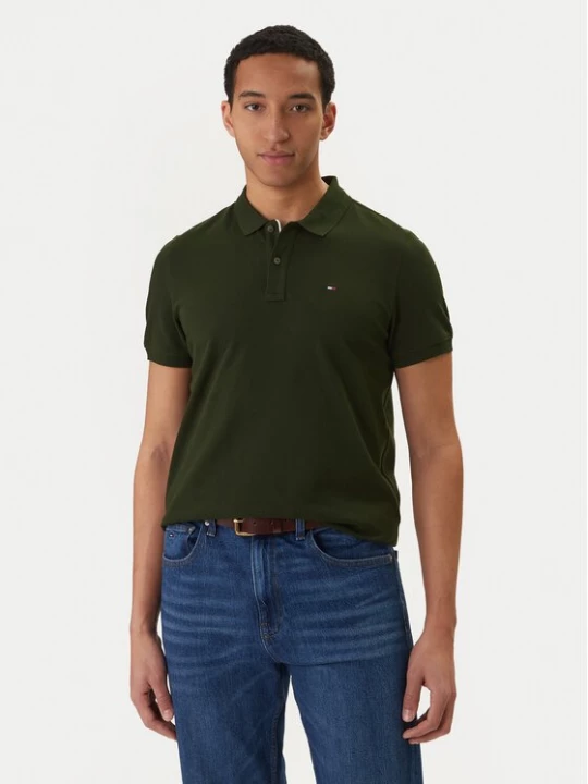 Obrázek produktu Tommy Jeans Polokošile DM0DM20676 Zelená Slim Fit
