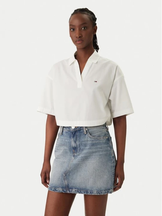 Obrázek produktu Tommy Jeans Polokošile DW0DW22596 Bílá Relaxed Fit