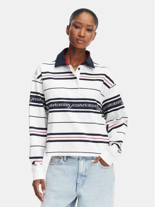 Obrázek produktu Tommy Jeans Polokošile DW0DW23145 Bílá Regular Fit