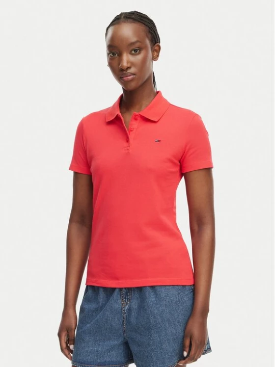 Obrázek produktu Tommy Jeans Polokošile Essential DW0DW20160 Červená Slim Fit
