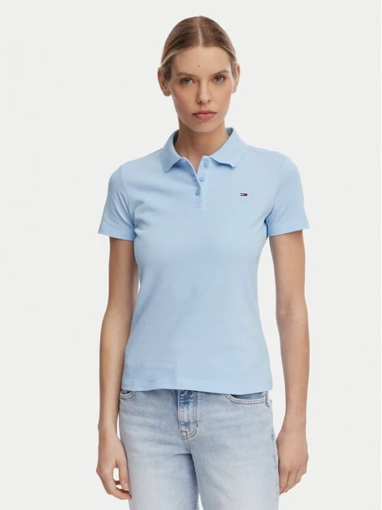 Obrázek produktu Tommy Jeans Polokošile Essential DW0DW20160 Světle modrá Slim Fit