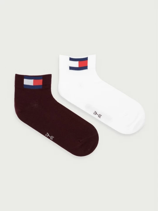 Obrázek produktu Tommy Jeans ponožky 2-pack burgundské