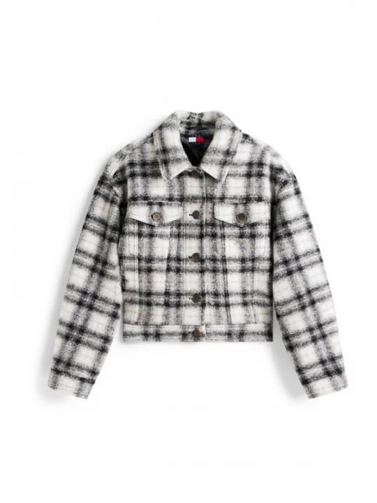 Obrázek produktu Tommy Jeans Přechodná bunda černá / bílá