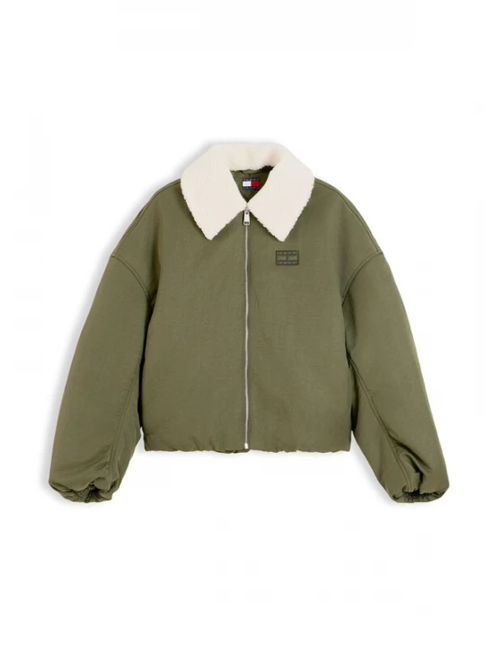 Obrázek produktu Tommy Jeans Přechodná bunda olivová / bílá