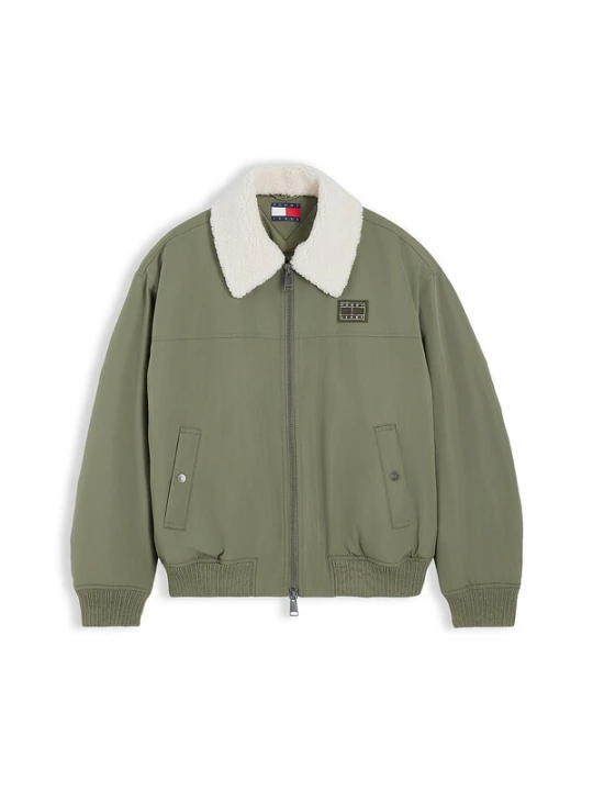 Obrázek produktu Tommy Jeans Přechodná bunda olivová / bílá