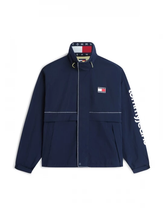 Obrázek produktu Tommy Jeans Přechodná bunda 'Oversized Regatta' tmavě modrá / červená třešeň / bílá