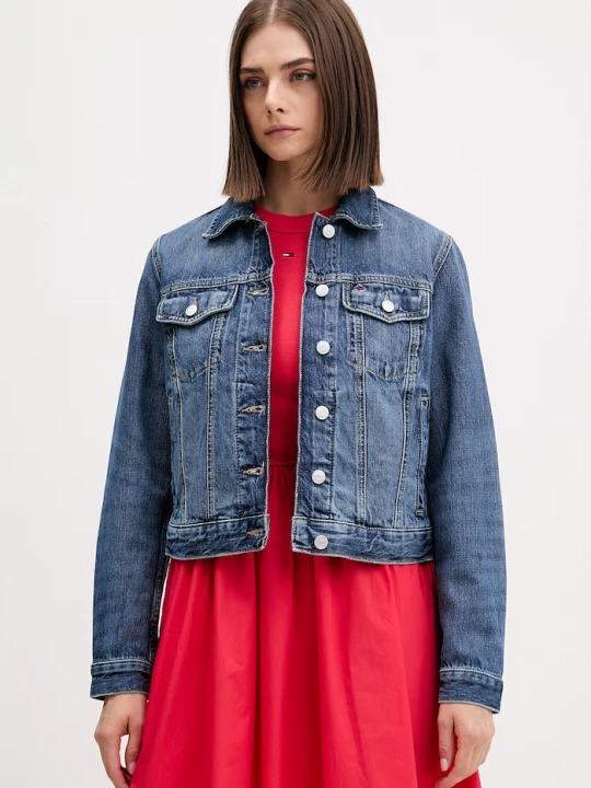 Obrázek produktu Tommy Jeans přechodová bunda dámská džínová modrá