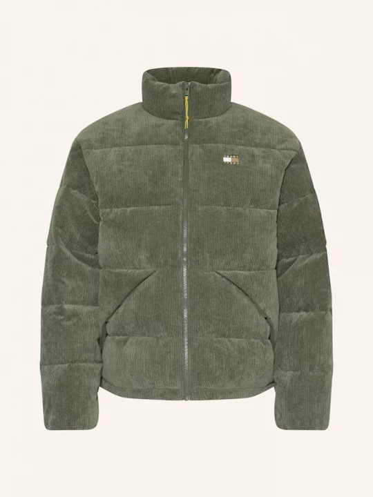 Obrázek produktu Tommy Jeans Prošívaná Bunda Z Manšestru tmavě zelená