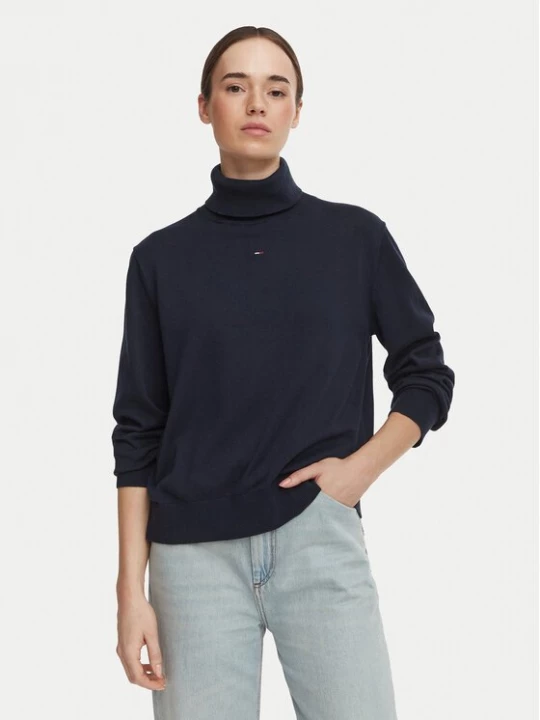 Obrázek produktu Tommy Jeans Rolák Essetnial DW0DW23361 Tmavomodrá Relaxed Fit