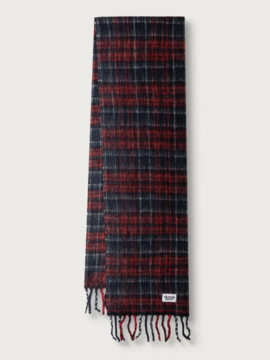 Obrázek produktu Tommy Jeans šála dámská s vlnou burgundské