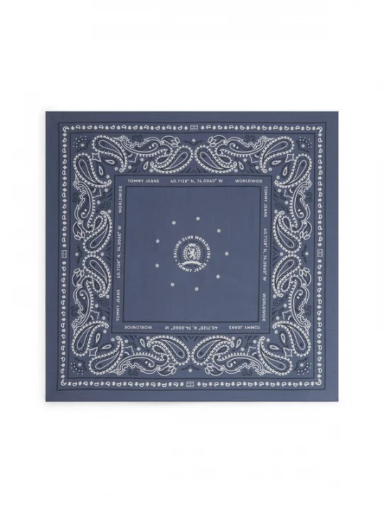 Obrázek produktu Tommy Jeans Šátek 'Crest Paisley Bandana' marine modrá / safírová / bílá