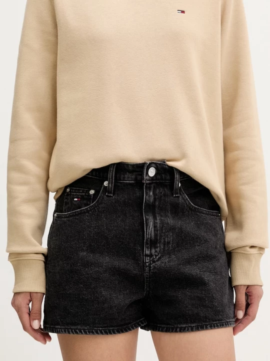 Obrázek produktu Tommy Jeans šortky dámské džínové černá
