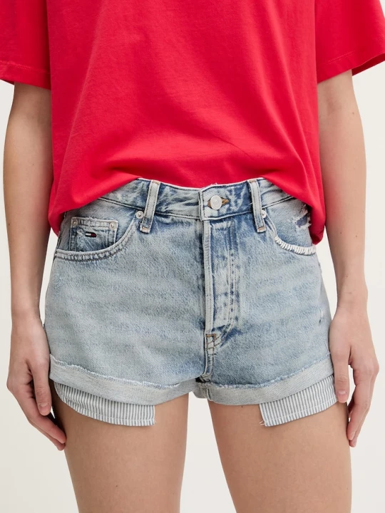 Obrázek produktu Tommy Jeans šortky dámské džínové modrá
