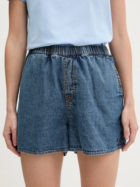 Obrázek produktu Tommy Jeans šortky dámské džínové modrá
