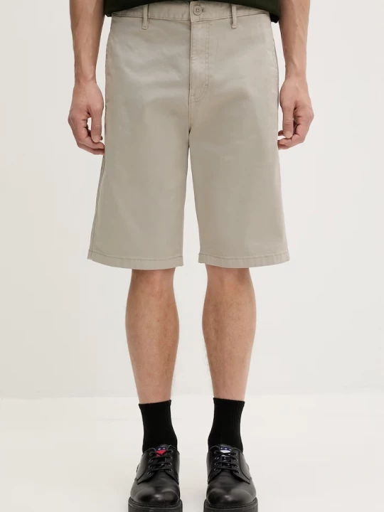Obrázek produktu Tommy Jeans šortky pánské bavlněné s elastanem béžová