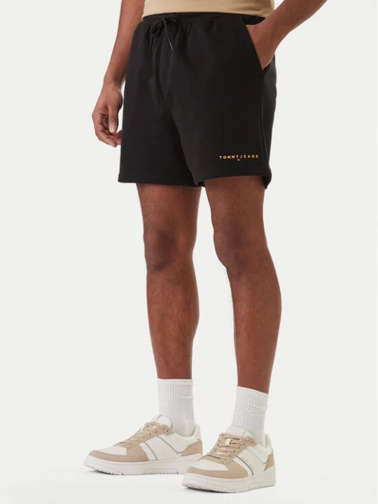 Obrázek produktu Tommy Jeans Sportovní kraťasy Contrast Linear DM0DM22697 Černá Regular Fit