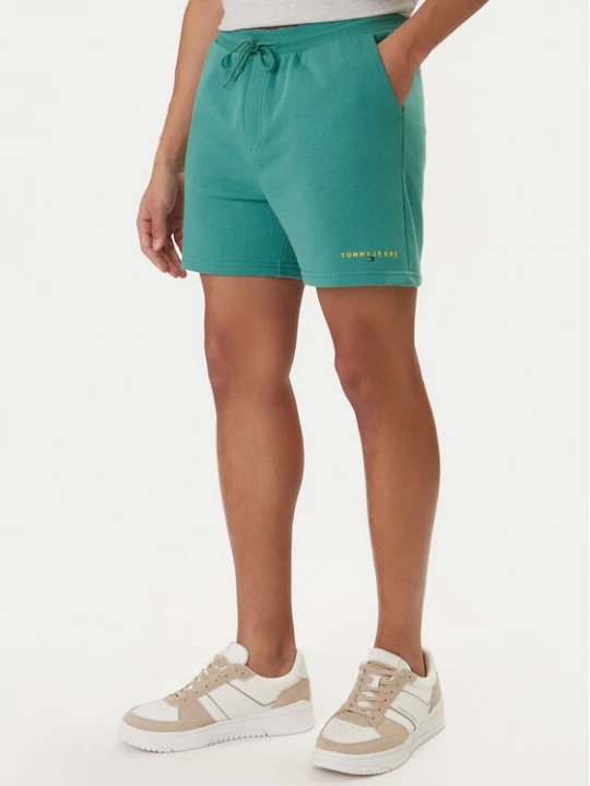 Obrázek produktu Tommy Jeans Sportovní kraťasy Contrast Linear DM0DM22697 Zelená Regular Fit