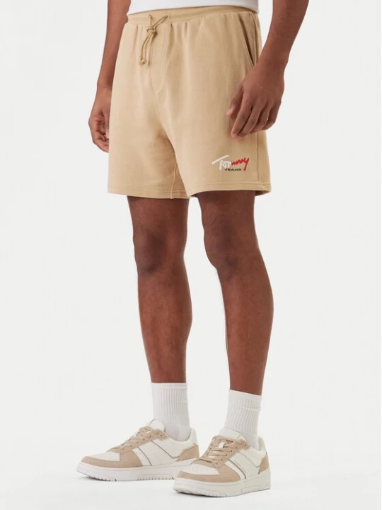 Obrázek produktu Tommy Jeans Sportovní kraťasy Signature DM0DM23017 Béžová Regular Fit