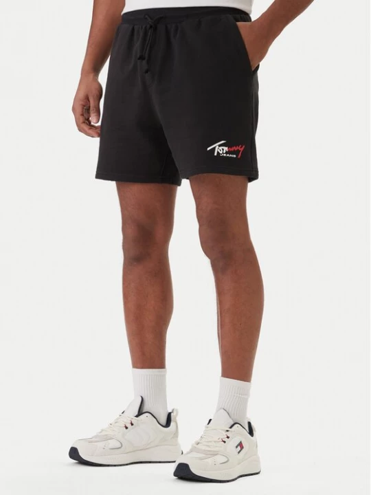 Obrázek produktu Tommy Jeans Sportovní kraťasy Signature DM0DM23017 Černá Regular Fit