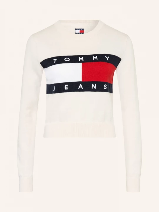 Obrázek produktu Tommy Jeans Svetr bílá / červená / tmavě modrá