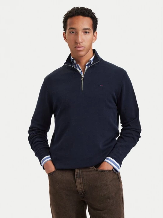 Obrázek produktu Tommy Jeans Svetr DM0DM21654 Tmavomodrá Slim Fit