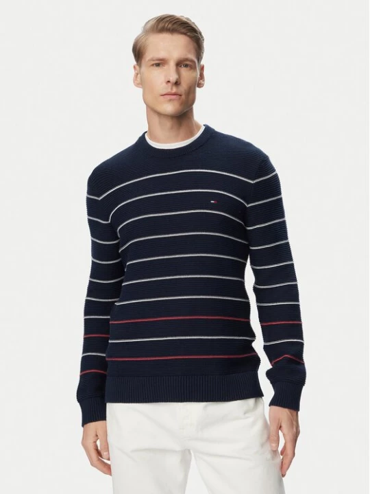 Obrázek produktu Tommy Jeans Svetr DM0DM23384 Tmavomodrá Slim Fit