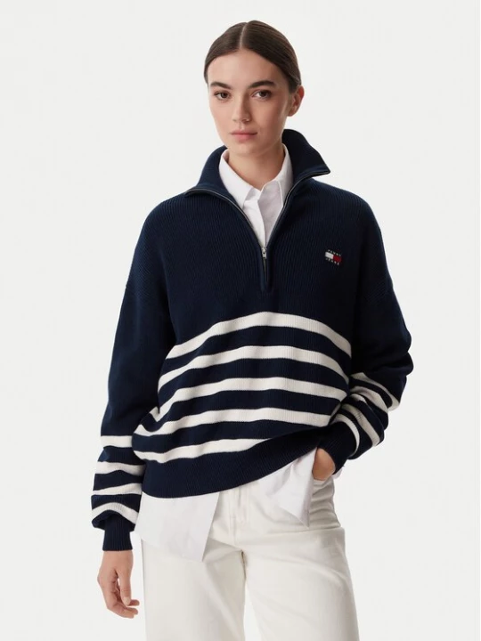 Obrázek produktu Tommy Jeans Svetr DW0DW22928 Tmavomodrá Regular Fit