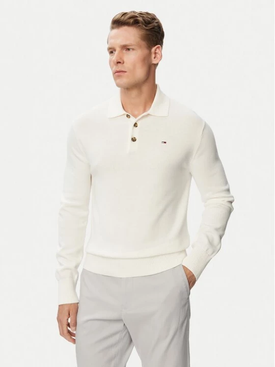 Obrázek produktu Tommy Jeans Svetr Essential DM0DM20304 Bílá Slim Fit