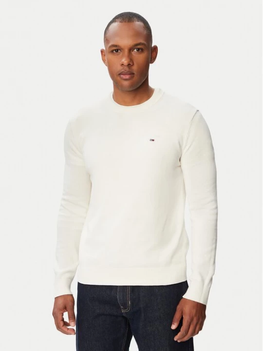Obrázek produktu Tommy Jeans Svetr Essential DM0DM22853 Bílá Slim Fit