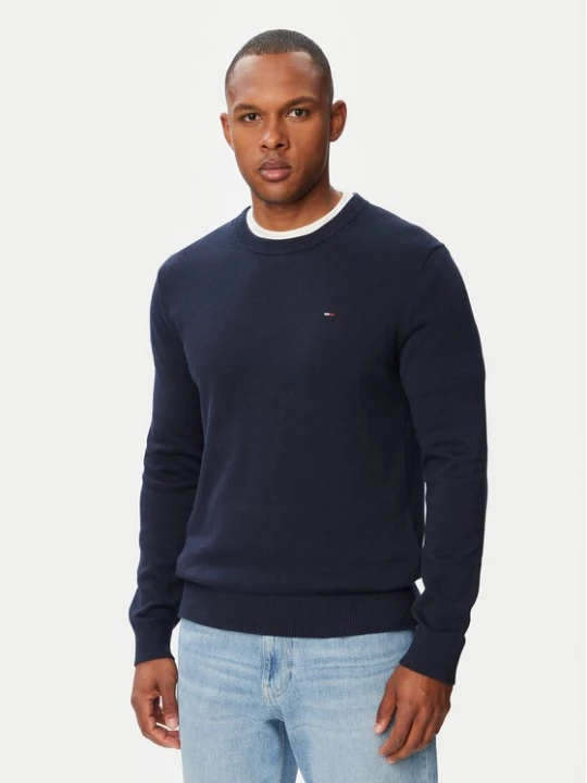 Obrázek produktu Tommy Jeans Svetr Essential DM0DM22853 Tmavomodrá Slim Fit