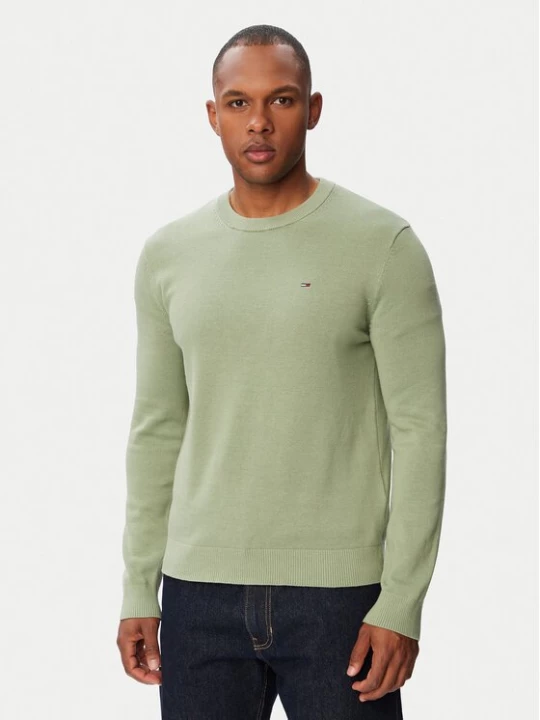 Obrázek produktu Tommy Jeans Svetr Essential DM0DM22853 Zelená Slim Fit